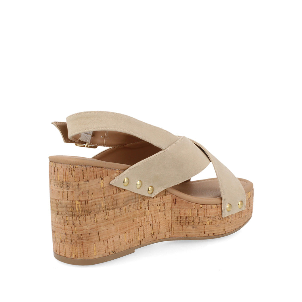 Sandalia Casual Trender color Neutro para Mujer