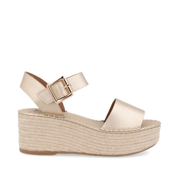 Sandalia Casual Trender color Oro para Mujer