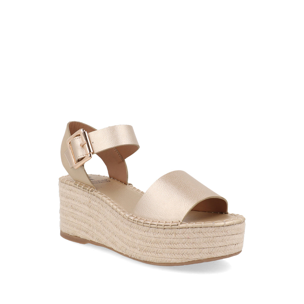 Sandalia Casual Trender color Platino para Mujer