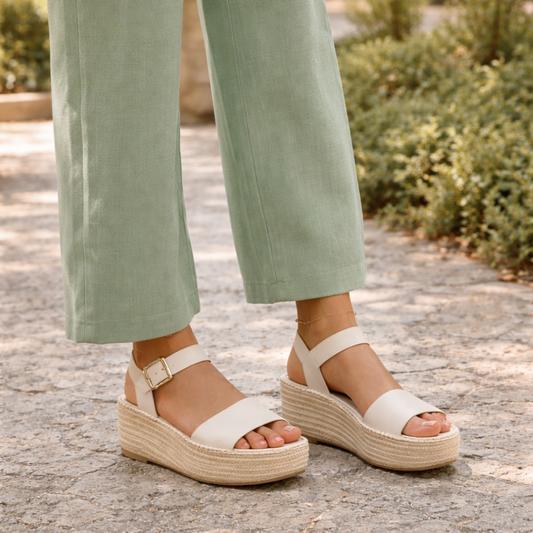 Alpargata Casual Trender color Hueso para Mujer