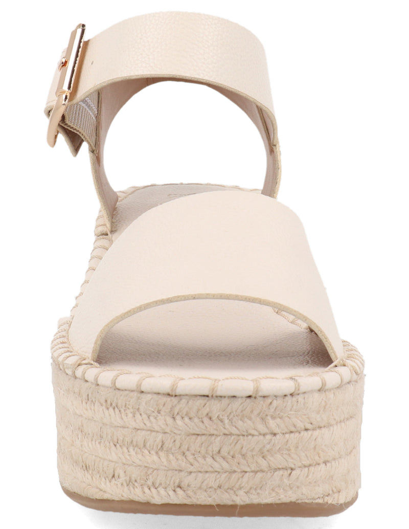 Sandalia Casual Trender color Hueso para Mujer
