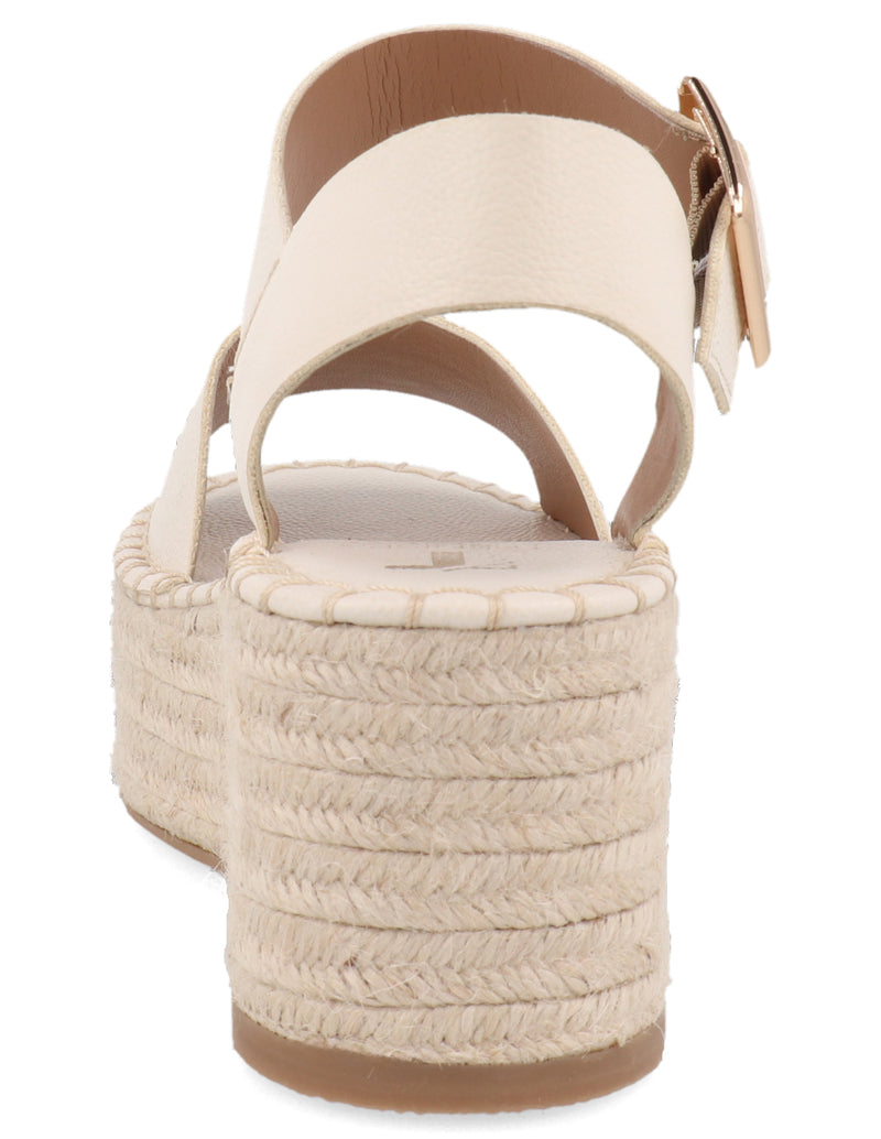 Sandalia Casual Trender color Hueso para Mujer