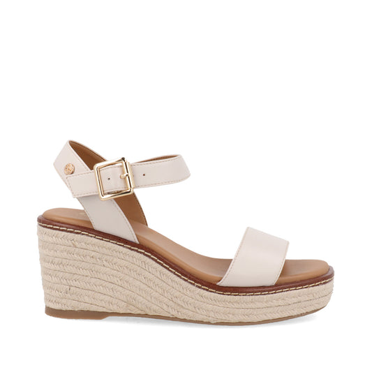 Sandalia Casual con plataforma Trender color Latte para Mujer
