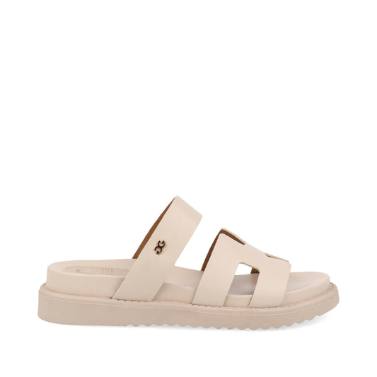 Sandalia Casual Trender color Hueso para Mujer