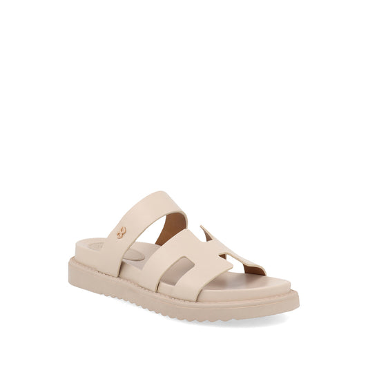 Sandalia Casual Trender color Hueso para Mujer