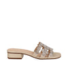 Sandalia Casual Trender color Champagne para Mujer con Brillos