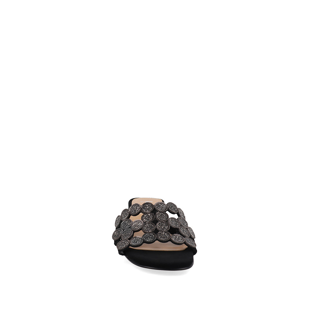 Sandalia Casual Trender color Negro para Mujer con Brillos