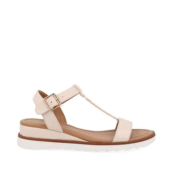 Sandalia Casual Trender color Hueso para Mujer