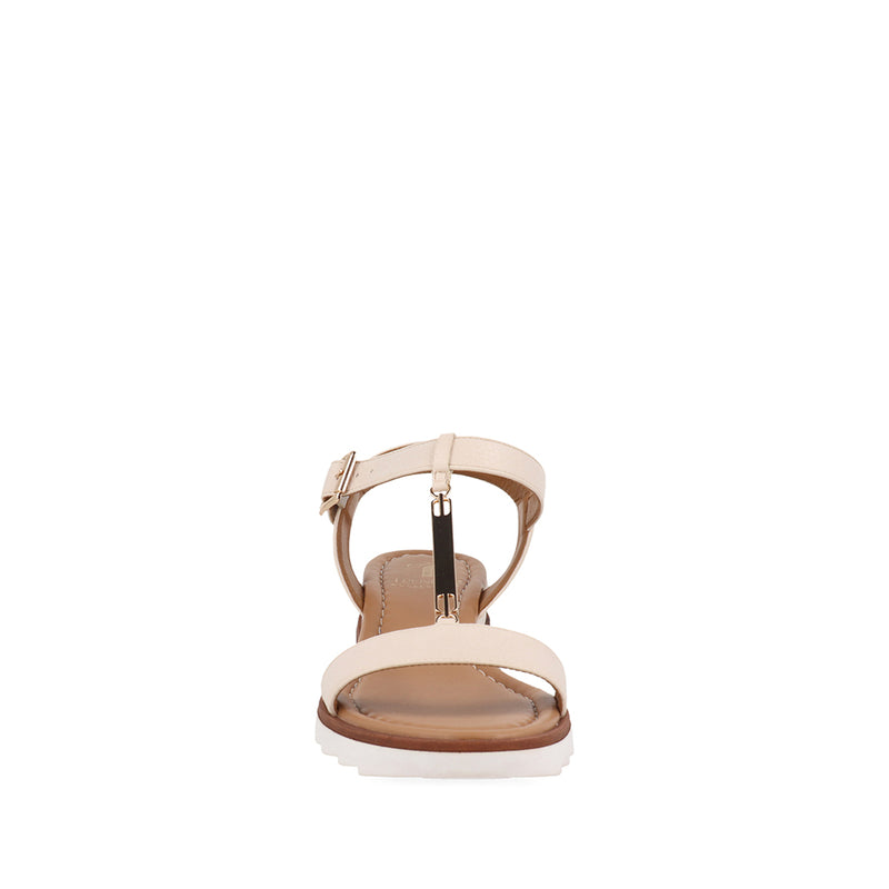 Sandalia Casual Trender color Hueso para Mujer
