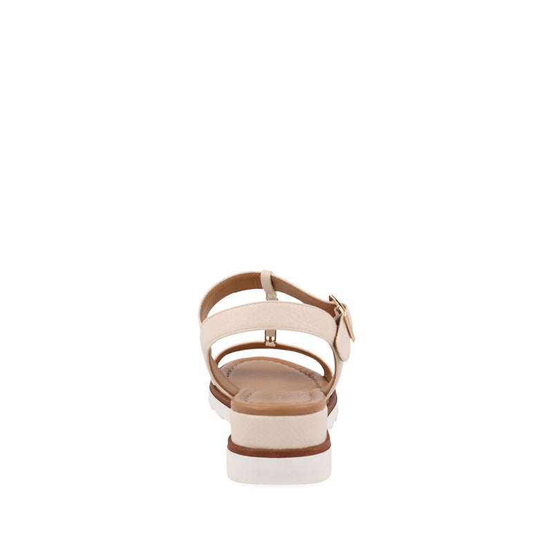 Sandalia Casual Trender color Hueso para Mujer