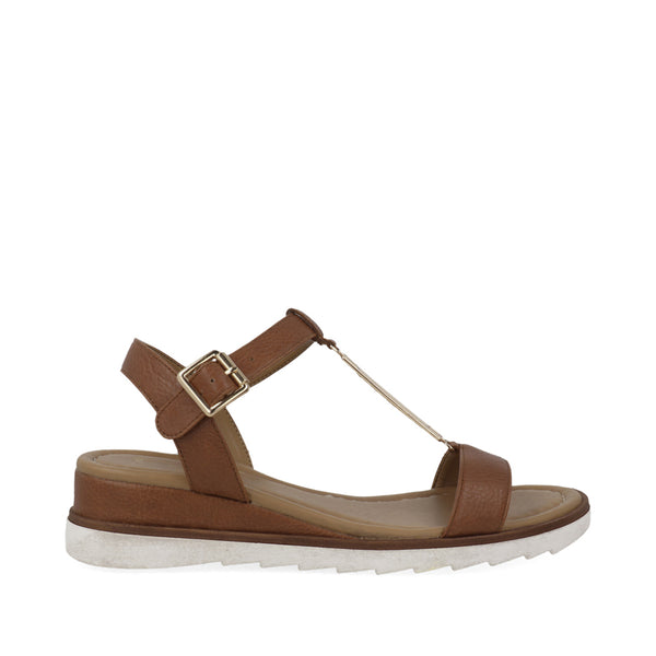 Sandalia Casual Trender color Miel para Mujer