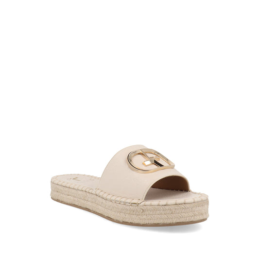 Sandalia Casual Trender color Hueso para Mujer