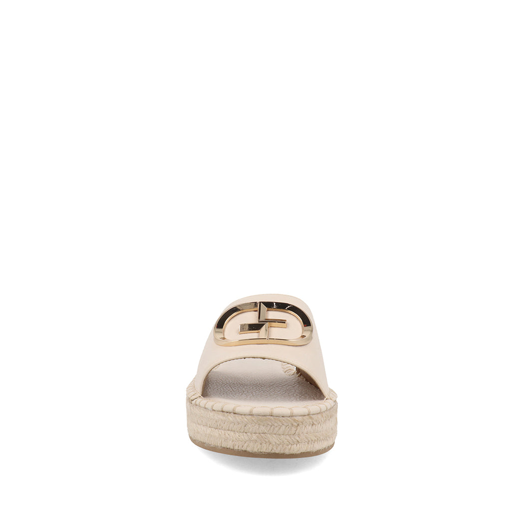 Sandalia Casual Trender color Hueso para Mujer