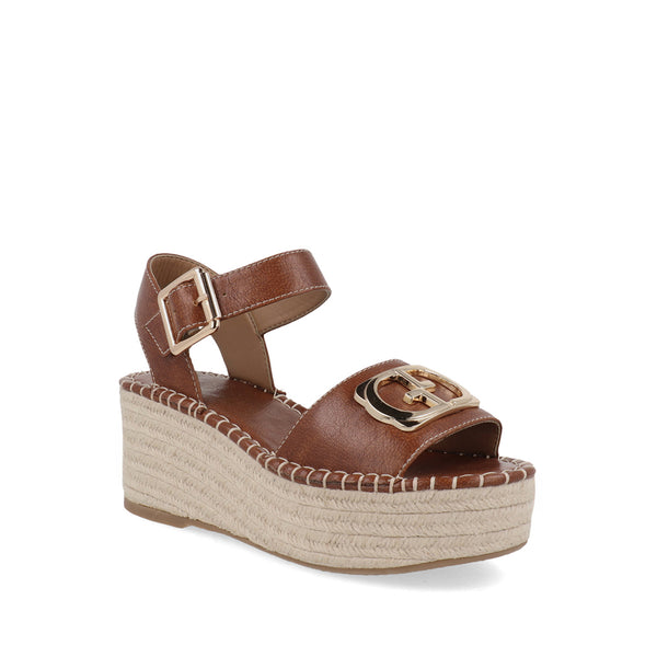 Sandalia Casual Trender color Miel para Mujer