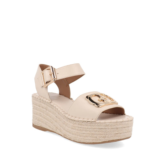 Sandalia Casual Trender color Hueso para Mujer