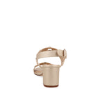 Sandalia Casual Trender color Dorado para Mujer con aplicaciones