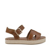 Sandalia Casual Trender color Miel para Mujer