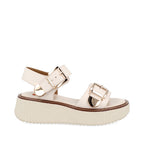 Sandalia Casual Trender color Hueso para Mujer