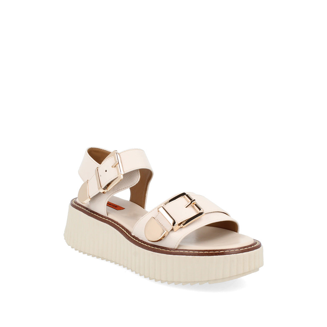 Sandalia Casual Trender color Hueso para Mujer