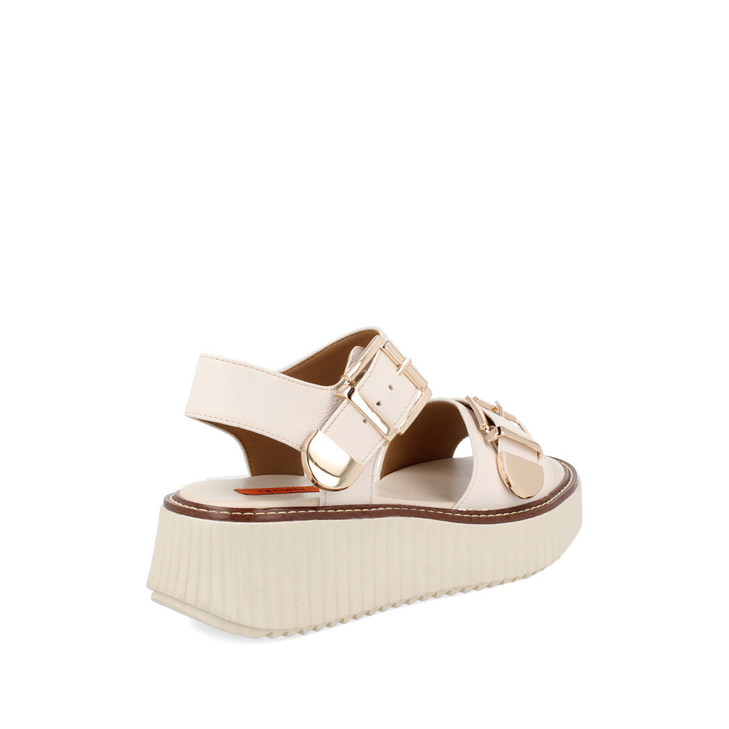 Sandalia Casual Trender color Hueso para Mujer