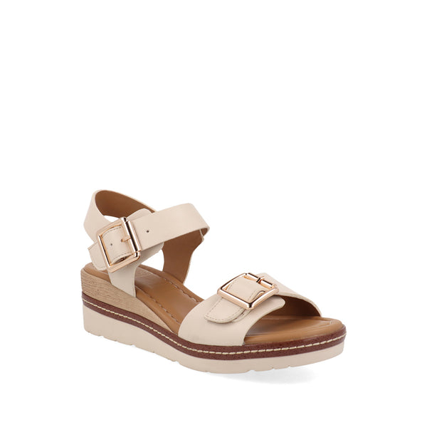 Sandalia Casual Trender color Hueso para Mujer
