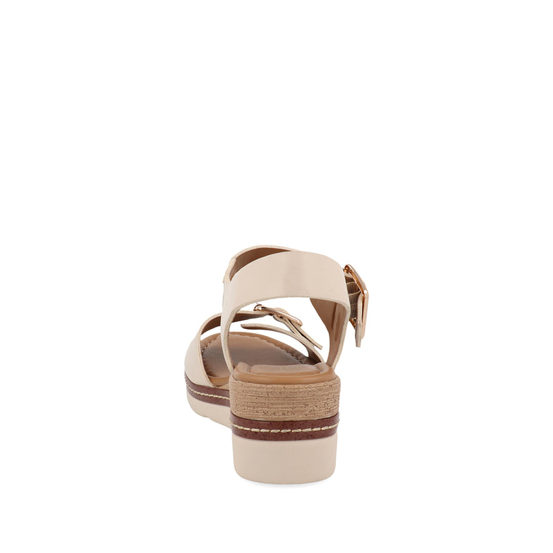 Sandalia Casual Trender color Hueso para Mujer