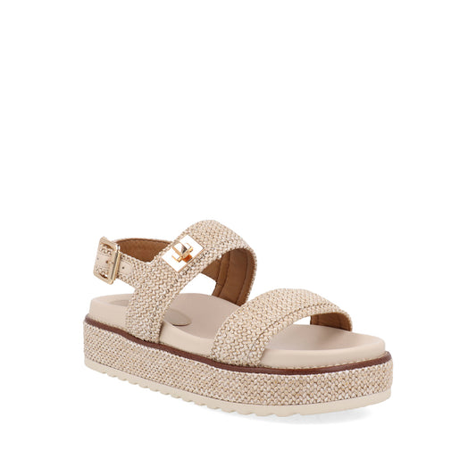 Sandalia Casual Trender color Latte para Mujer
