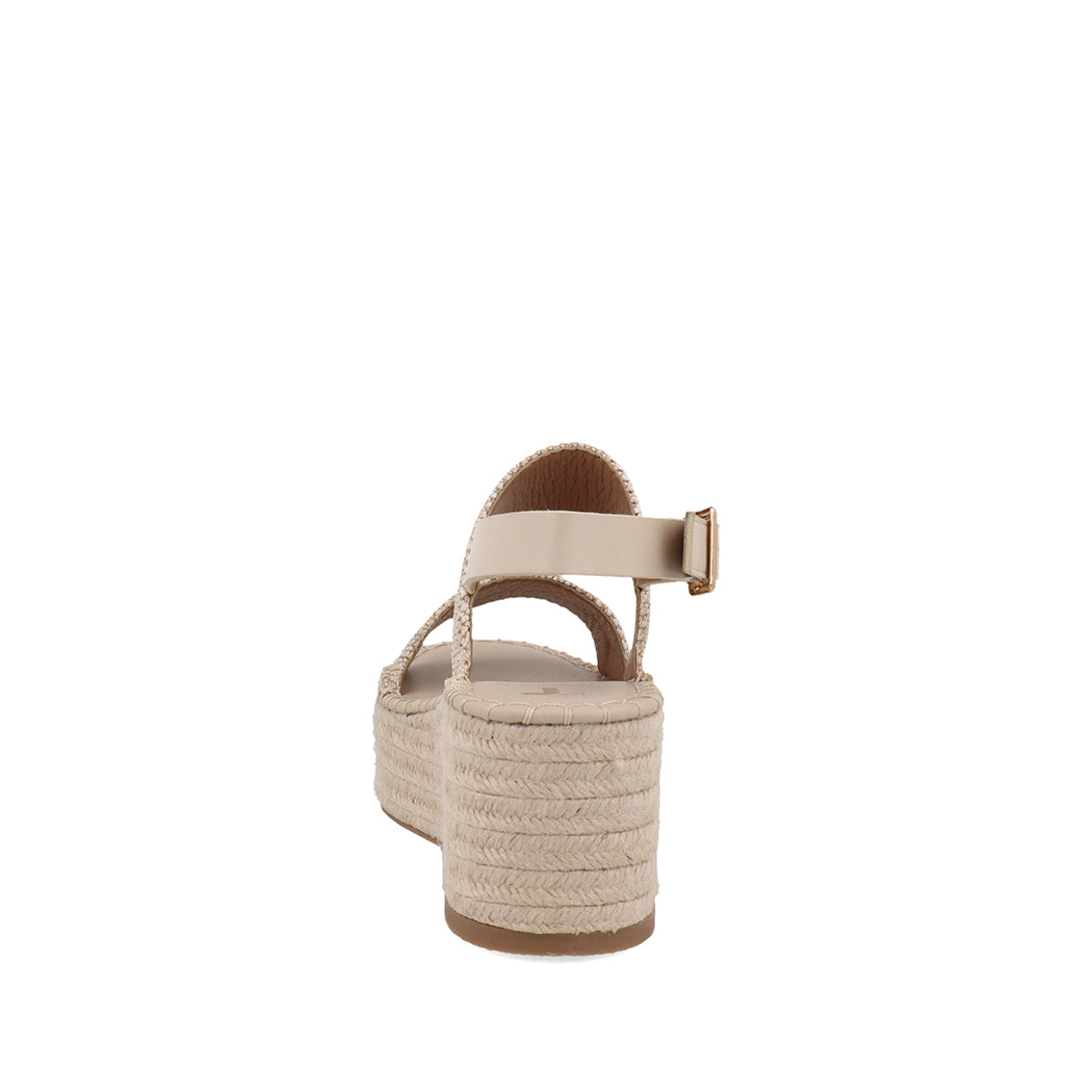 Sandalia Casual con plataforma Trender color Latte para Mujer