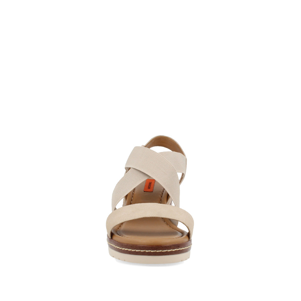 Sandalia Casual Trender color Hueso para Mujer