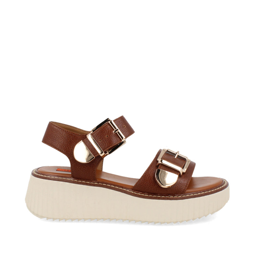 Sandalia Casual Trender color Miel para Mujer