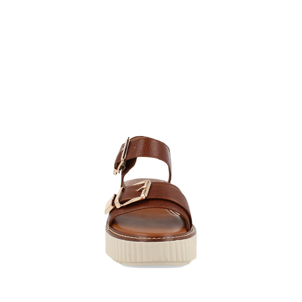 Sandalia Casual Trender color Miel para Mujer