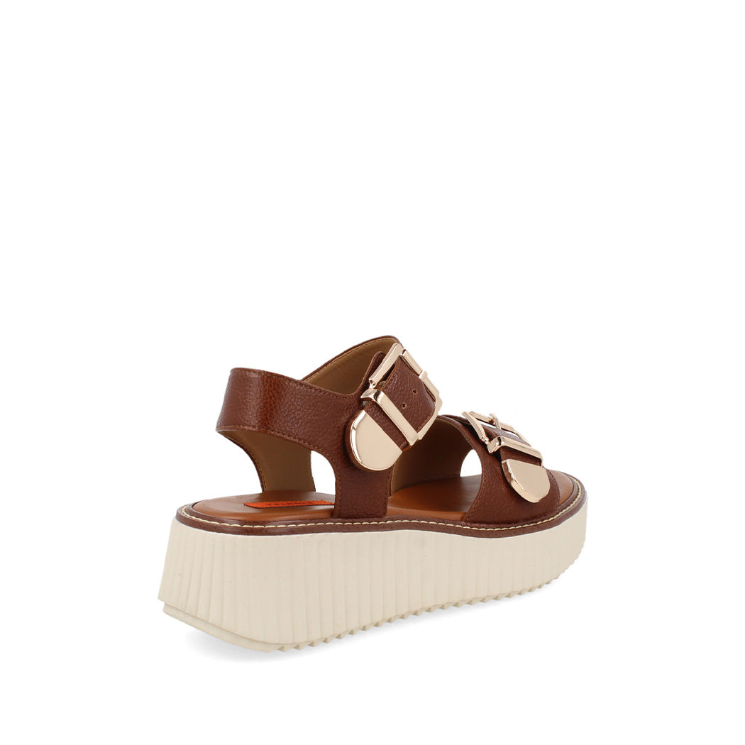 Sandalia Casual Trender color Miel para Mujer