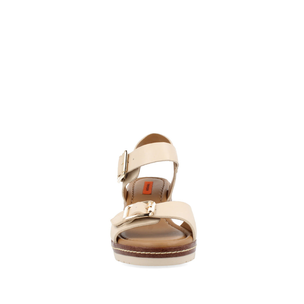 Sandalia Casual Trender color Hueso para Mujer