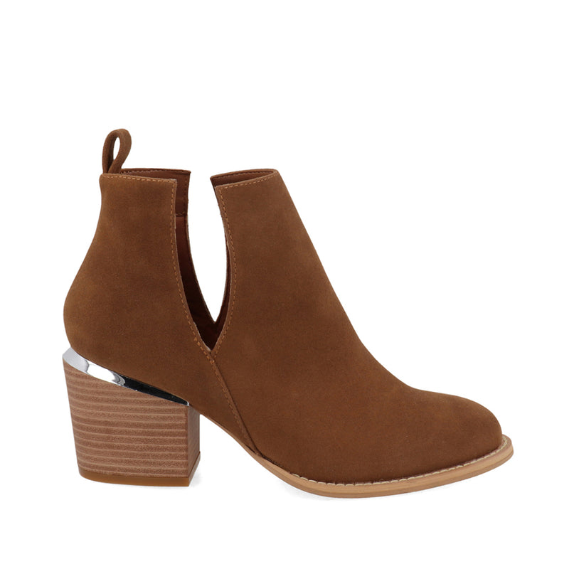 Botí­n Casual Trender color Camel para Mujer