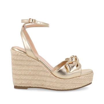 Sandalia Casual con plataforma Trender color Oro para Mujer