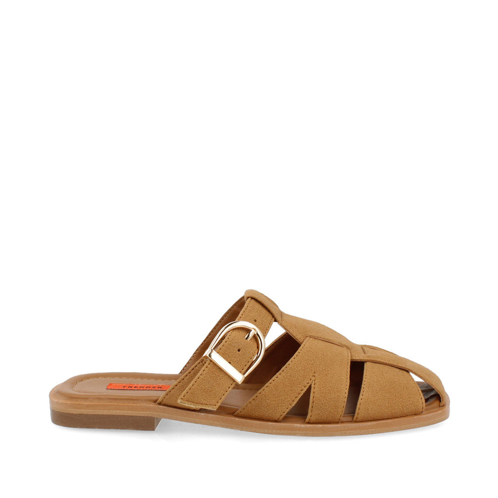 Sandalia Casual Trender color Ocre para Mujer