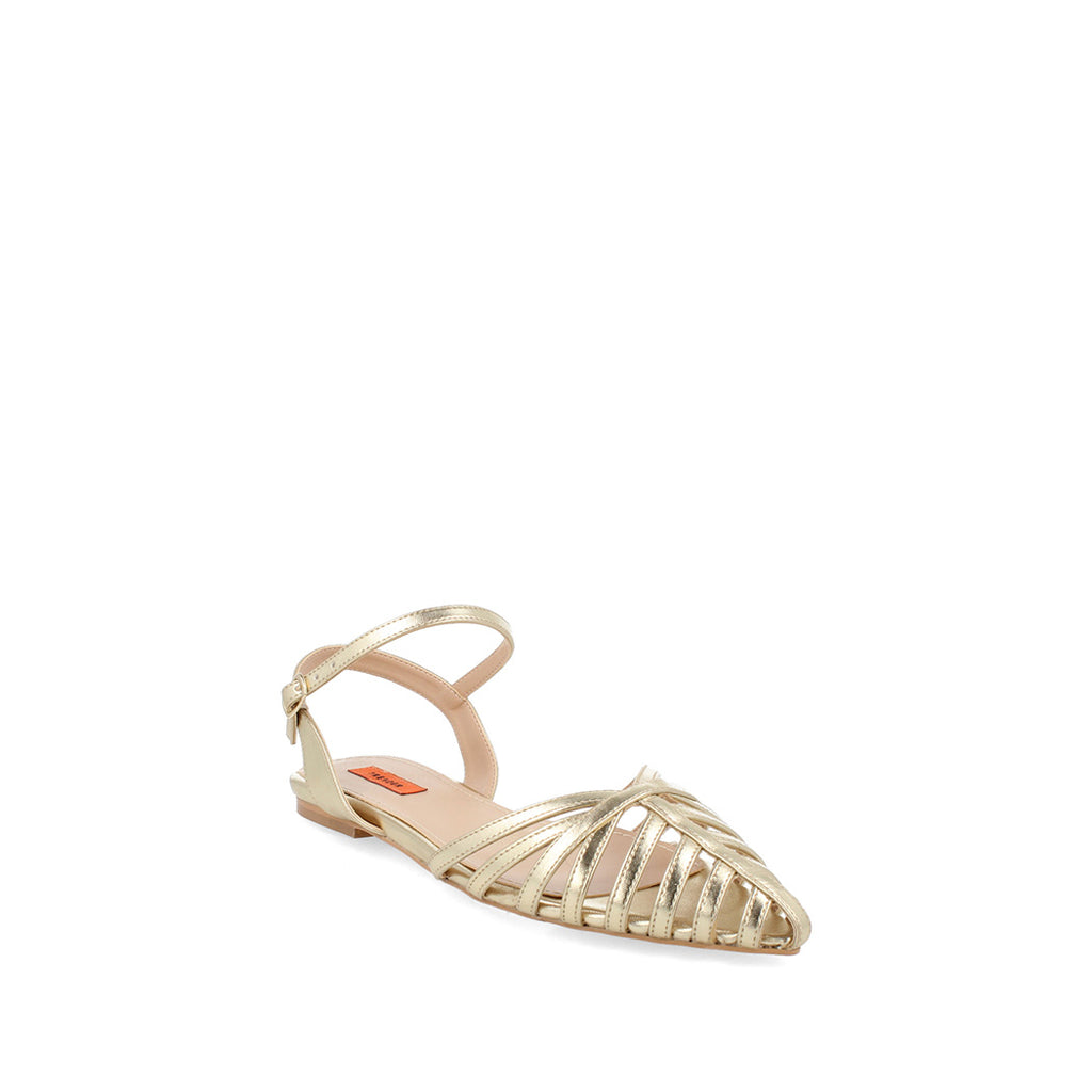 Sandalia Casual Trender color Oro para Mujer