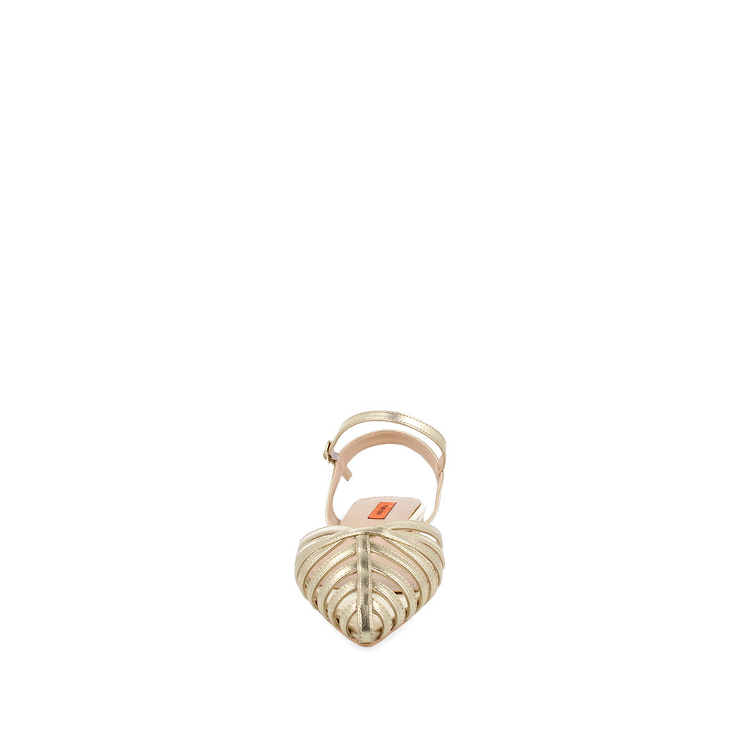 Sandalia Casual Trender color Oro para Mujer