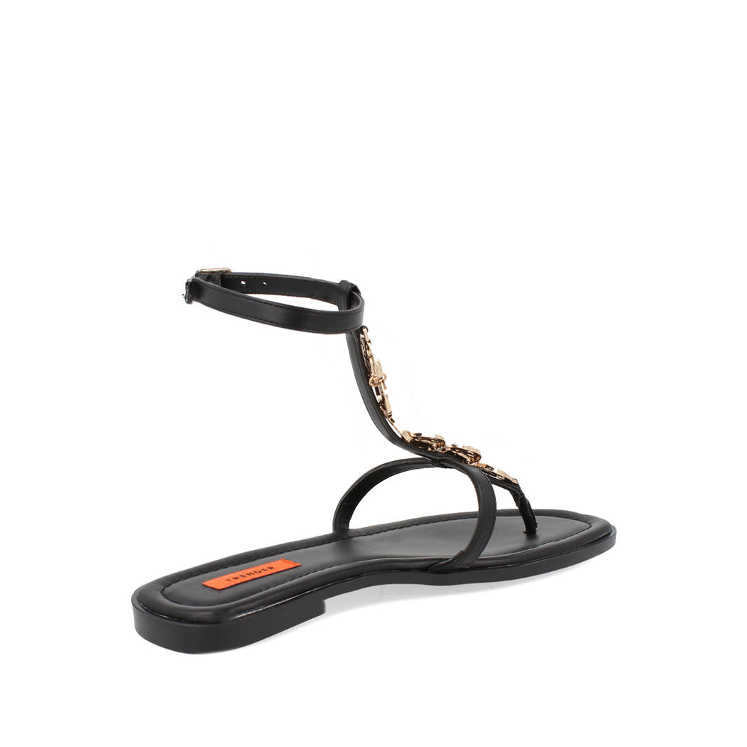 Sandalia Casual Trender color Negro para Mujer