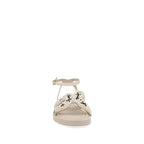 Sandalia Casual Trender color Latte para Mujer con pedreria