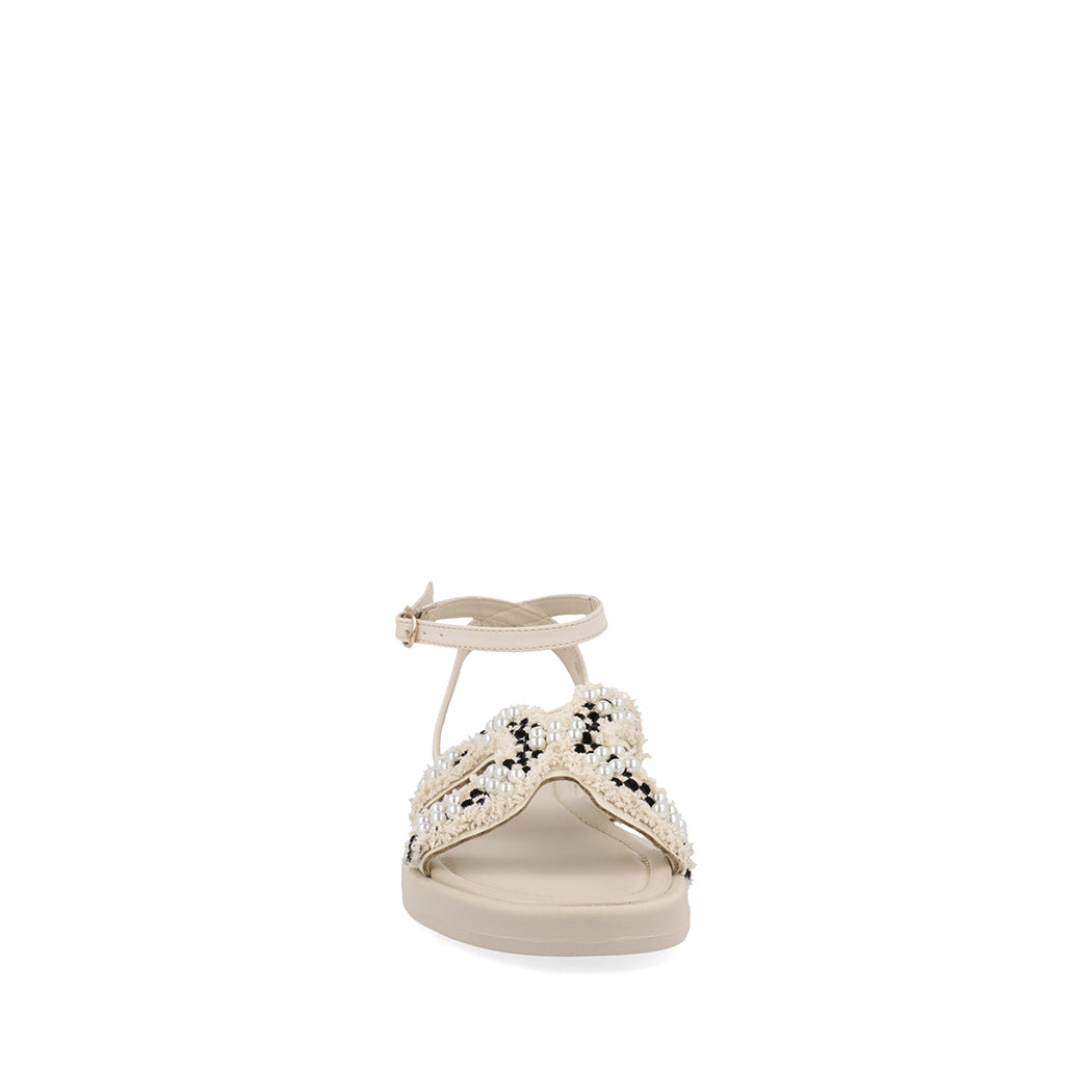 Sandalia Casual Trender color Latte para Mujer con pedreria