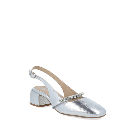 Zapatilla de Fiesta Trender color Plata para Mujer