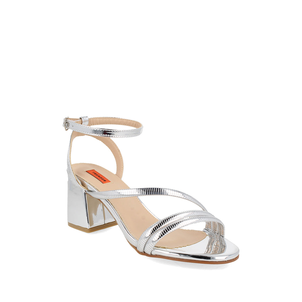 Zapatilla de Fiesta Trender color Plata para Mujer