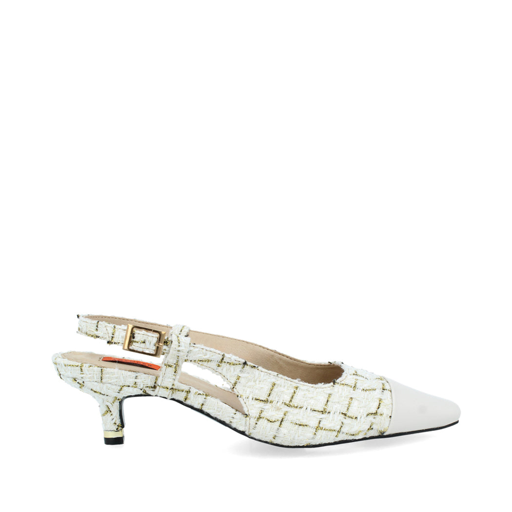 Zapatilla de Vestir Trender color Hueso para Mujer