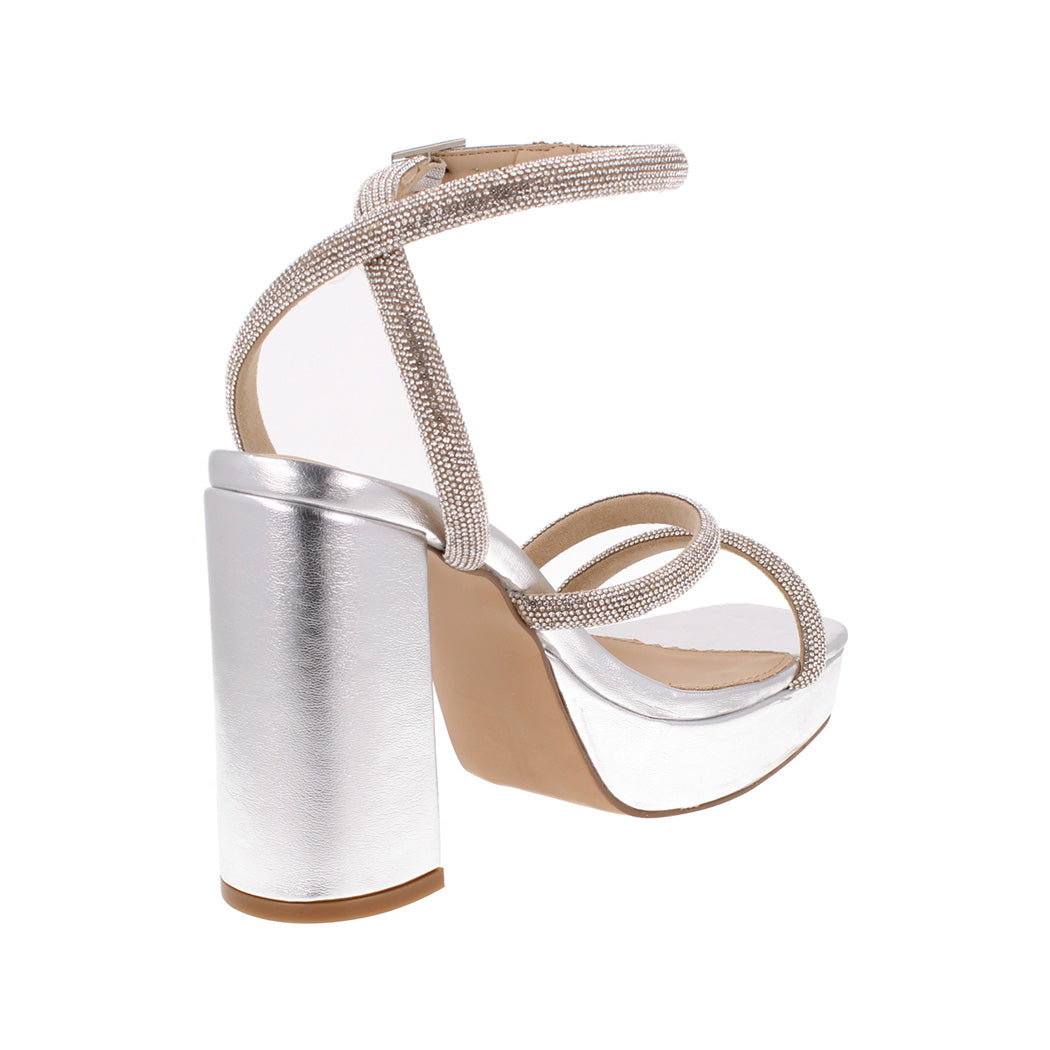 Zapatilla de Fiesta Trender color Plata para Mujer