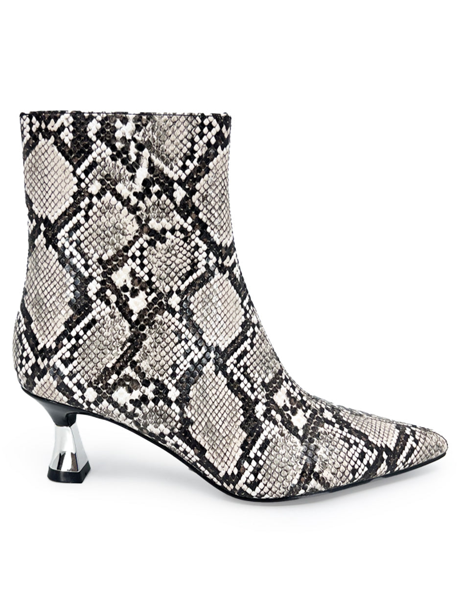 Botin de Vestir Trender color Animal Print Serpiente para Mujer
