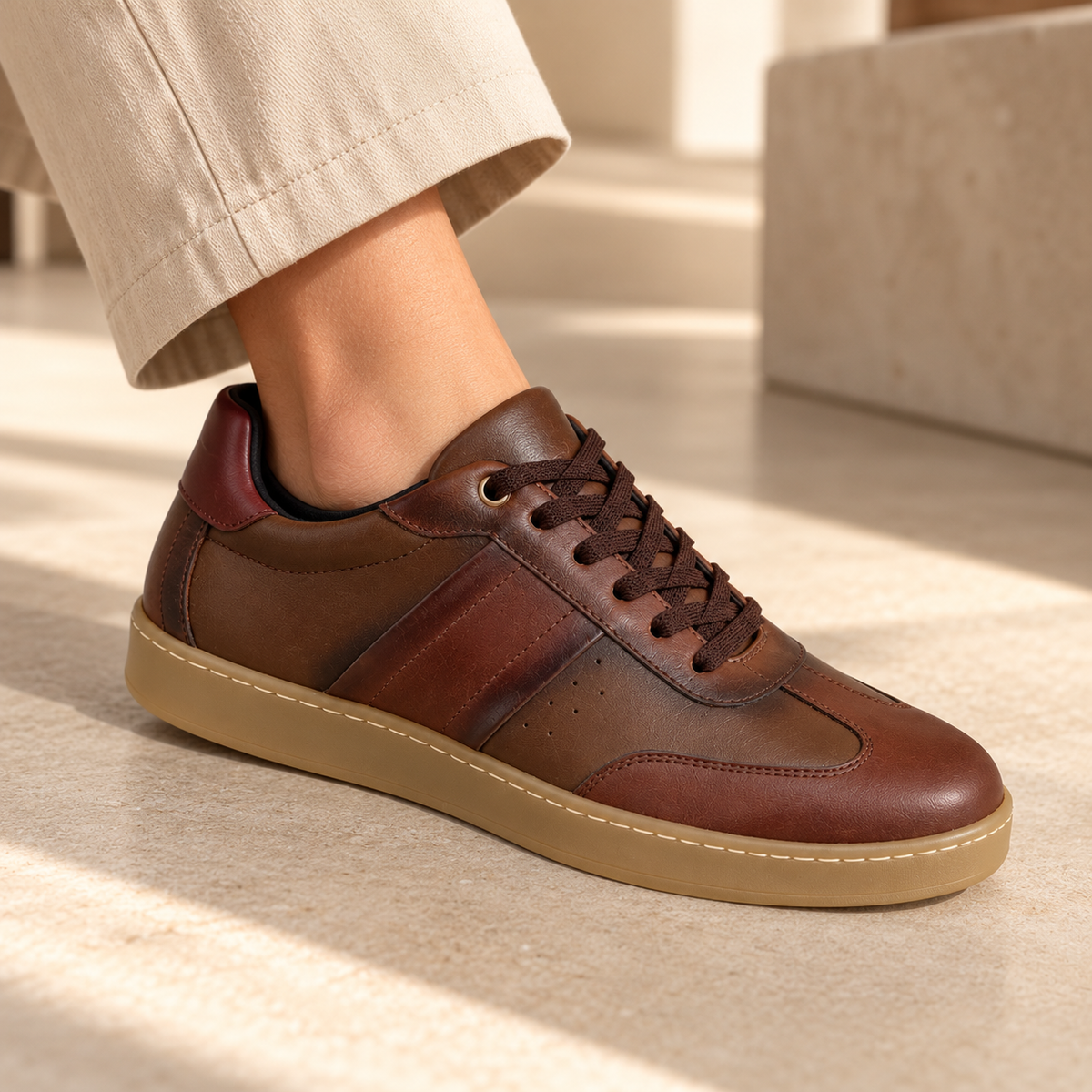 Tenis Urbano Trender color Cafe para Hombre