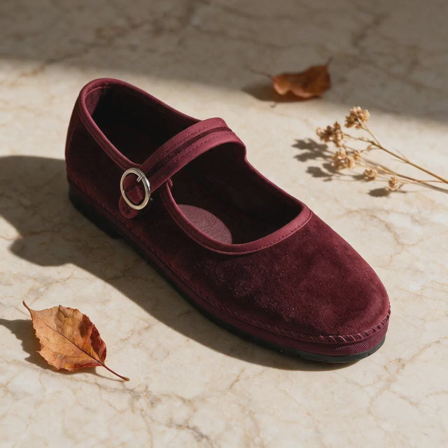Balerina Casual Trender color Vino para Mujer