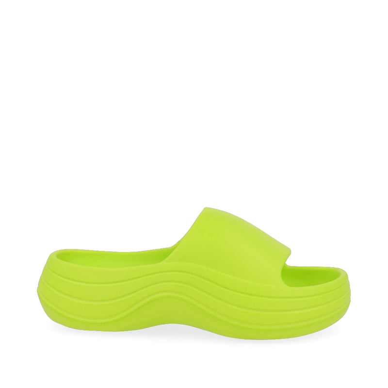 Sandalia de Piso para  Playa Trender color verde Limón para Mujer