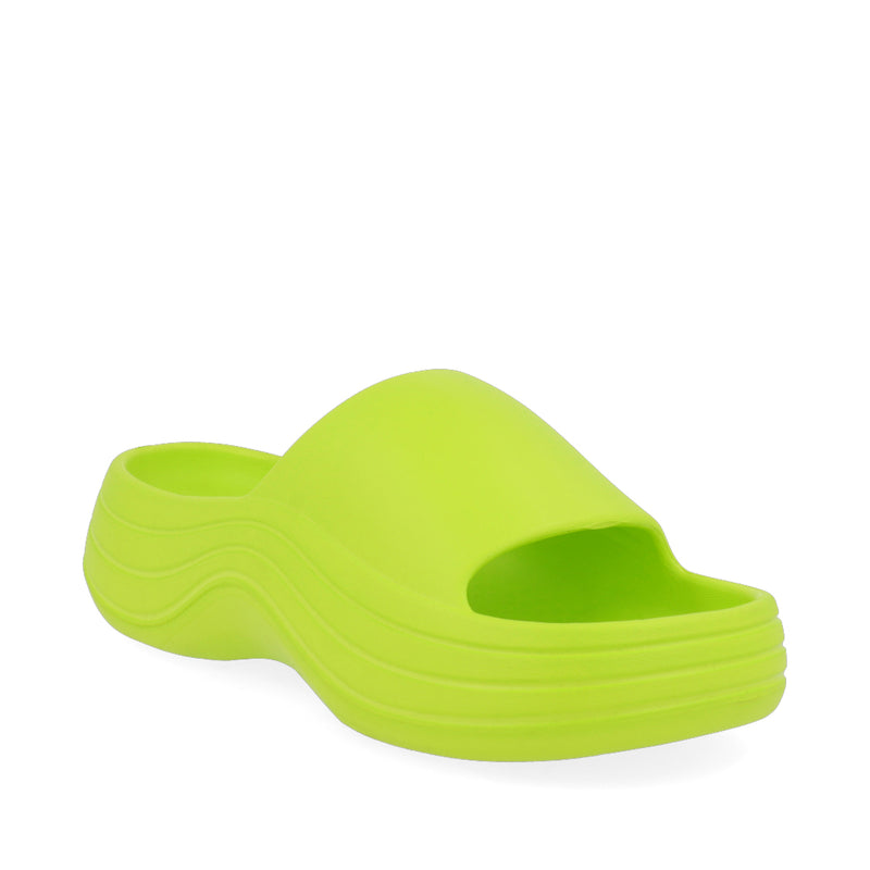 Sandalia de Piso para  Playa Trender color verde Limón para Mujer